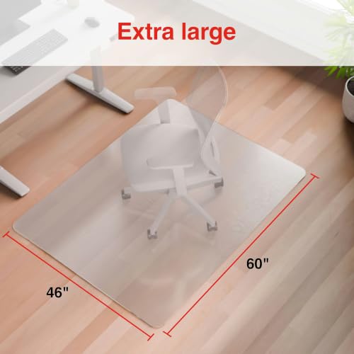Staples Office Chair Mat, Clear, Hard Floors, 60x46 Inch, Textured