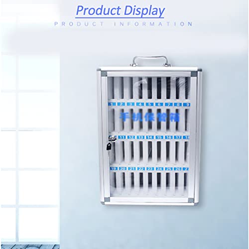 JOMRTS Grid Cell Phones Storage Box 24,32,48,60Position Cell Phone Storage Box Pocket Chart Storage Locker Box Wall-Mounted Transparent Lockable Office School Meeting Storage,12 Slots (24 Slots)