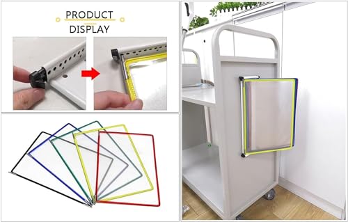 ECOLFE Wall Mounted File Holder, Flip Chart Stand, A4 Letter Paper Size Magnetic Document Holder, Wall Mounted Display File Holder (Size : 13x9x3.9inch)(Multi Colored)