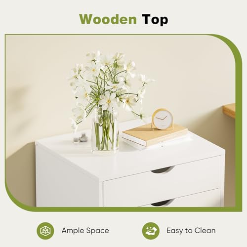 CNEIESD Storage Cabinet 5 Drawer on Wheels Rolling Cart for Office Bedroom