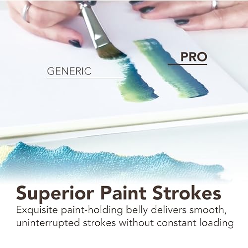 Princeton Pro Series 6000 Synthetic Brush - Filbert, Long Handle, Size 10