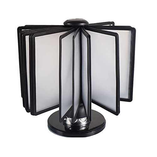 Office Folders, Desktop Reference System - Catalog Display Rack, 20 Double-Sided Panels, Letter-Size, for Display A4 Documents, Offices, Dining Room, Product Price List, Poster Rotating Insert