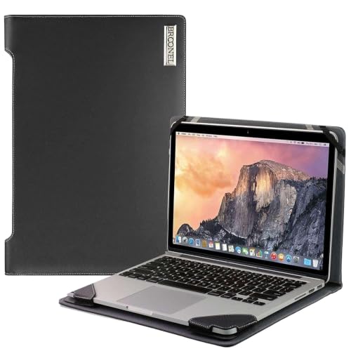 Broonel - Profile Series - Black Leather Laptop Case Compatible with Lenovo ThinkPad X9 14 Aura Edition 14" Laptop
