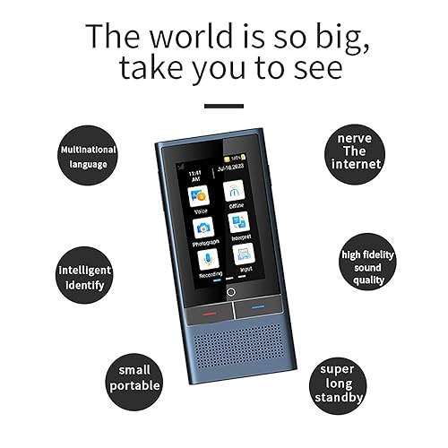 ERICAT Electronic Foreign Language Translators, Portable Translator Device with 3.1 Inch Touch Screen, 138 Languages Supported Translate, Support Offline, Recording and Photo Translation, for Travel