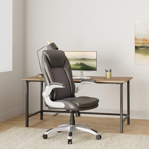 Staples Sorina Ergonomic Bonded Leather Office Chair, Grey