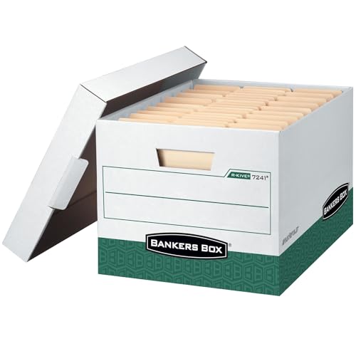 Bankers Box 12-Pack Heavy-Duty File Storage Boxes, Letter/Legal, FastFold