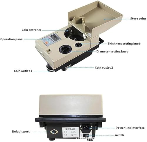 Coin Counter & Coin Sorters with LCD Display,Compact Portable Coin Counter Coin Sorter Machine