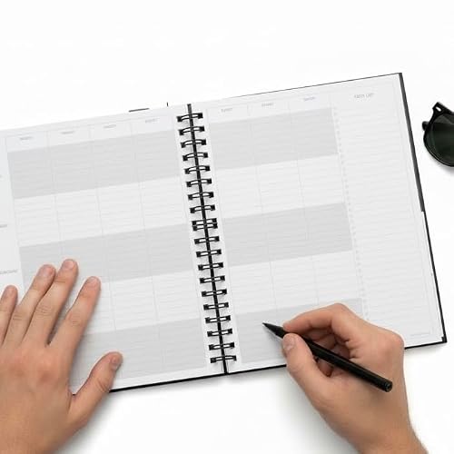 Undated Teacher Planner 8” x 10” Hardcover Spiral – Weekly & Monthly Lesson Planner, Classroom Organizer for Teachers, 12-Month Undated Calendar, 7 Subject Lesson Plans, Student Checklists, Meeting & Goal Planning Pages (FLORAL)