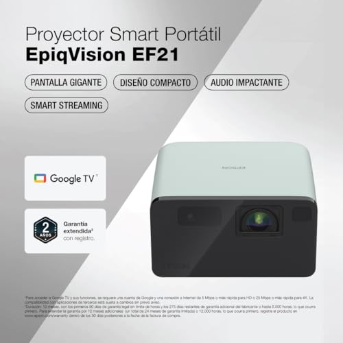 Epson EF21 3LCD Portable Projector - 16:9 - Opal Green