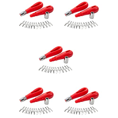 Cwmiibili Linoleum Cutter Set, 10 Sets Craft Cutters with 30 Assorted Blades for Cutting and Crafting, Carvings, Craft