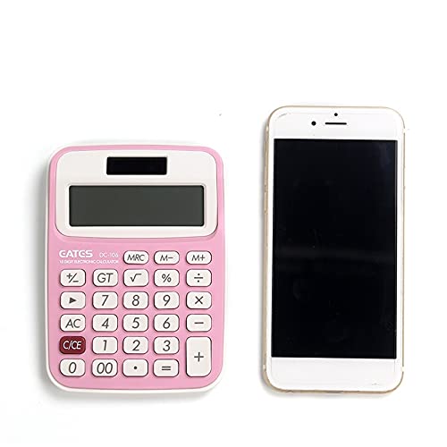 QERTYHJK 10 Digit Desk Calculator Large Buttons Financial Business Accounting Tool Portable with Lanyard