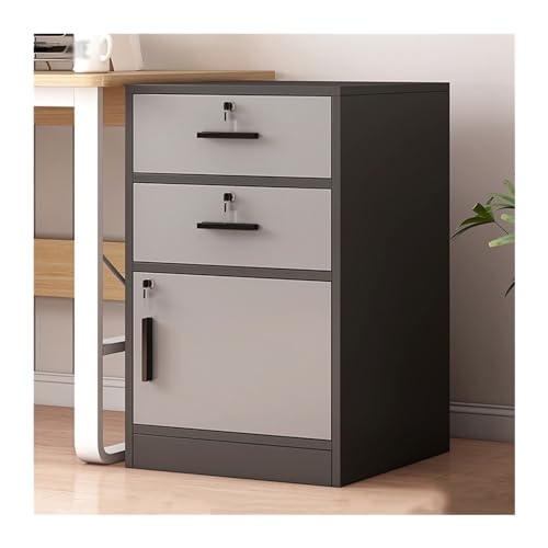 Cabinet File Cabinet Office File Cabinet Wooden Storage Cabinet with Two Drawers and One Door Lockable Filing Cabinet Multi-Layer Storage Small Side Cabinet Filing Cabinets Office (N