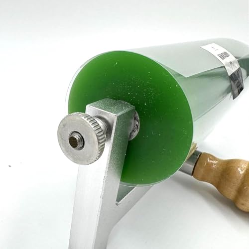 DOJBK Printmaking Brayer Roller with Wooden Handle, Rubber Ink Roller for Linocut, Relief, Letterpress and Block Printing, Art Tool for Inking, Stamping and Gluing 50 * 100mm