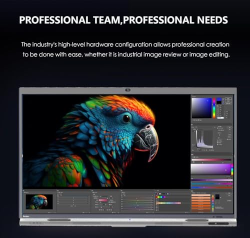 Tiburn INSPUR 65" Ultra 4K UHD Smart Board | Android 13 & Windows 11 Pro Dual OS, 8-Line Array Mic, Auto-Framing Webcam, Enterprise whiteboard for Office, Classroom, Conference Wall Mount Included