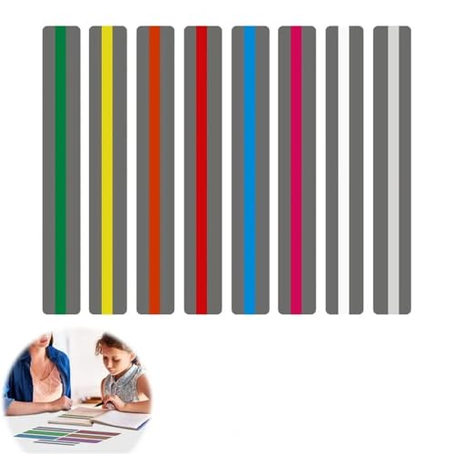 Guided Reading Strips 300 PCS Guided Reading Strips Colored Overlay Highlight Bookmark Tracking Ruler for Students