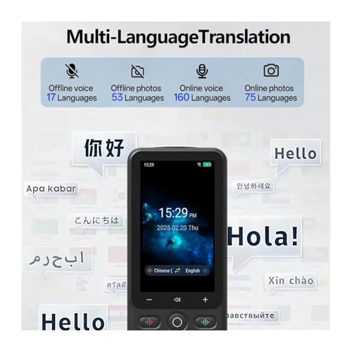 AI Translator 160 Online, 23 Offline Languages, translate Chats, GPT 16GB, Voice, Photos, Travel, Study