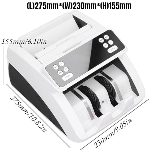 UWYTGF Banknote Detector & Counterfeit Detection Machine with LCD Screen,Audible & Visual Alarm,Multi-Currency Cash Counter,Ideal for Banks and Businesses