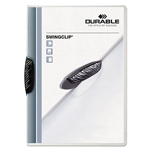 Durable, Report Cover, Holds Up to 30 Pages, Black, Letter Size, 25 Box