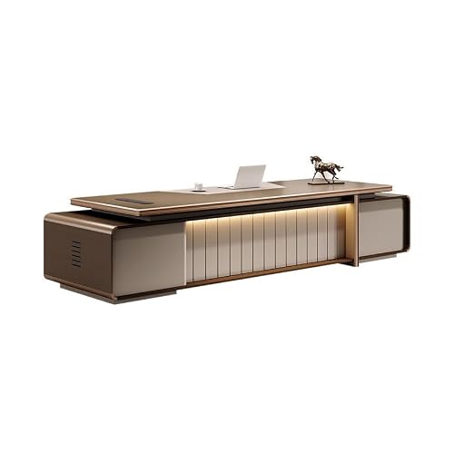 LINKIO Home Office Desks Boss Office Modern Leadership Office Furniture Large Desk President Manager Desk Computer Table Desk