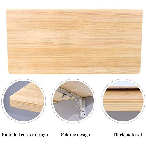 CHEWYNP Wall Mounted Flip Table Laptop Stand Laptop Stand Wooden Student Desk 11 Color Size 1-80x30cm / 32inx12in
