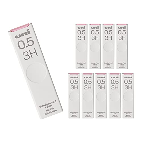 Mitsubishi Pencil Uni Mechanical Pencil Leads, 0.5, 3H, 10 Count Hako ULS05403H