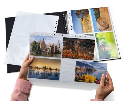 HERMA Photo Pockets for Ring Binder Albums, Acid Free, 10 x 15 cm / 4 x 6 inch Portrait Format, 2000 Pockets, White