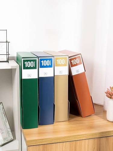 Filing Envelopes 4 Pcs Multi-Layer A4 Folder 80 Pages Information Book with Transparent Inserts Office Supplies Sheet Music Folder Plastic Folders