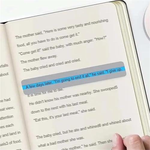 Guided Reading Strips 48-Pack Guided Reading Strips, Colored Overlay Highlight Bookmarks for Children's Study Aid