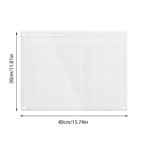 Dry Erase Calendar Magnetic Calendar Fridge Board Planner(Weekly Plan)