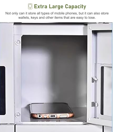 RJYYYDS Cell Phone Lockbox for Work Meetings, Office Use, 20-Slot Lightweight Storage with Individual Locks, Mobile Phone Discipline Box, Secure nizer for SMA,6 Slots
