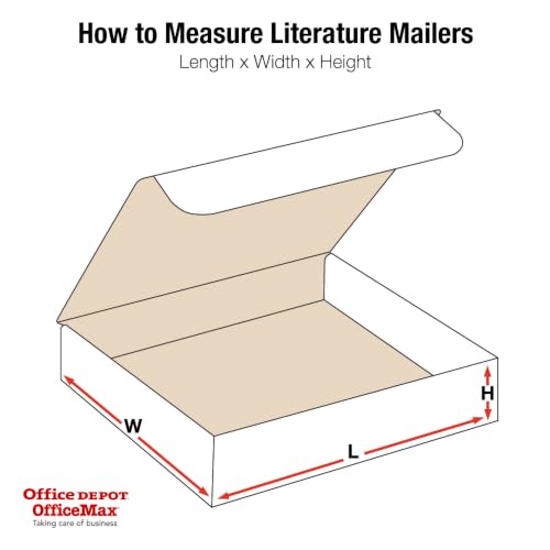 Box USA Literature Mailers 16"L x 16"W x 4"H 25-Pack, Cardboard Box for Shipping, Moving, Mailing, Packing, Packaging and Storage