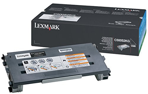 Lexmark C500H2KG Black Toner Cartridge, High Yield C500 Black