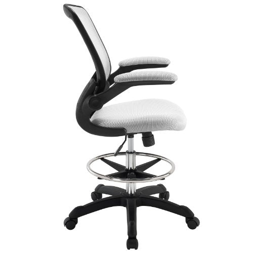 Modway MO-EEI-1423-GRY Veer-Reception Desk Flip-Up Arm Drafting Chair, 22.5"L x 25.5"W x 41.5-50"H, Gray