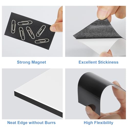 MaxGear 300 Pack Business Card Magnets Peel and Stick,Self Sticky Name Card