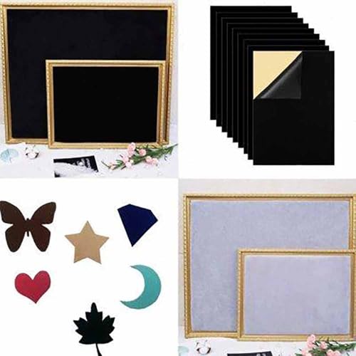 PIVWZLQX Self Adhesive Felt Sheets, Felt Sheet with Adhesive Backing Felts Fabric Peel and Stick Felts Liners for Arts Crafts Drawer Jewelry Box (White,80 Pieces)