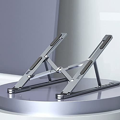 BFKRYP Aluminum Alloy Laptop Holder Stand Adjustable Folding Portable for Notebook Computer Bracket Lifting Cooling Non-Slip