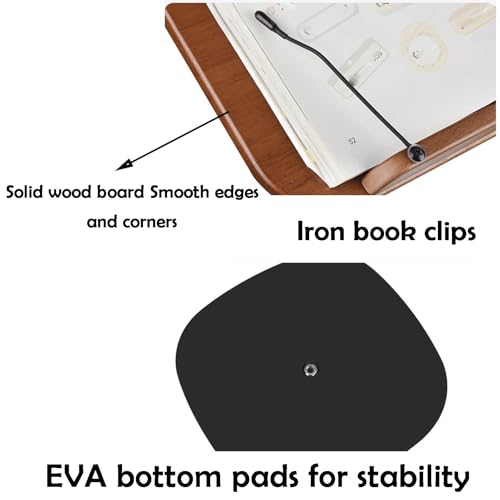 UBNMIUBV Adjustable Floor Book Stand, Music Lectern Holder with Page Clips, Height 50-90Cm, Perfect for Home Office, Reading, and Music Rooms,Color 1-H 50-90cm