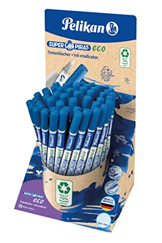 Pelikan SuperPirat Eco Ink Eraser, Multi-Tip, Display with 50 Pieces