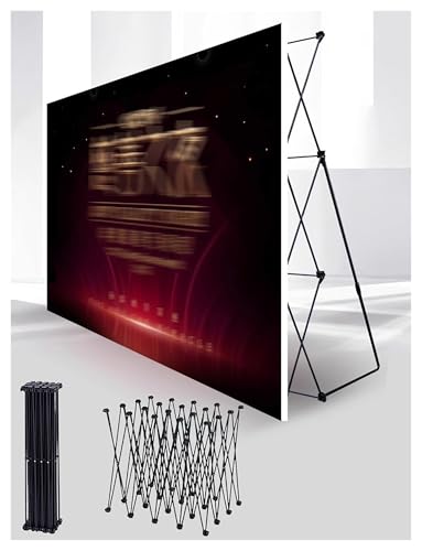 YDBMY Customizable Portable Tension Fabric Display Backdrop with Collapsible Frame, Banner Stand for Trade Show, Exhibition, Booth, Conference, Weddings, Party(230x155cm/7.5x5.1ft)
