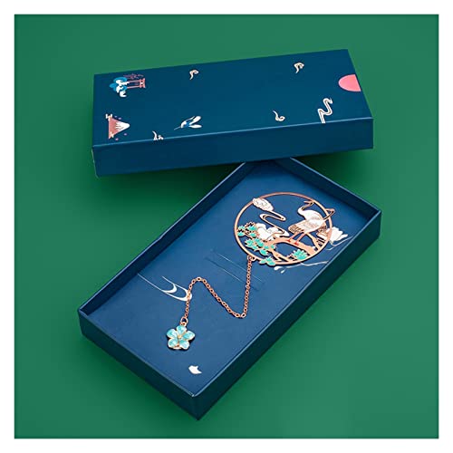 Bookmark Metal Bookmark Small Gift Graduation Souvenir Retro Chinese Style Teacher Gift 12 Styles Metal Bookmark (Color : 4) (6)