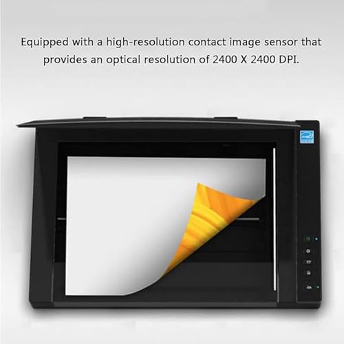 Large Format Flatbed Scanner for Documents and Photo Books, High Resolution up to 2400 DPI, LED Light Source, Quick Scan in 4 Seconds per Page, Ideal for Libraries and Schools