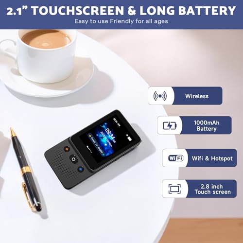 Language Translator Device, Voice Ai Translator Device T21 Wi-Fi Available, Two-Way 138 Languages 2026 Instant Translator Offline Recording Photo Translation Device for Business Travel Study