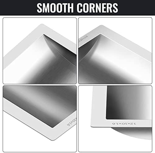 XKXKZXKFYL Drop in Deal Tray All Brushed 304 Stainless Steel Window Tray High Standard,12"(L) X 10"(W) X 1.6"(D)