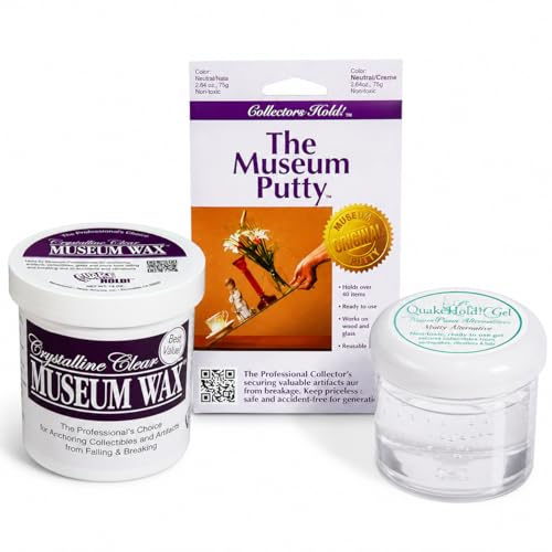 QuakeHold! 94311 Museum Gel, Wax & Putty (3-Pack)