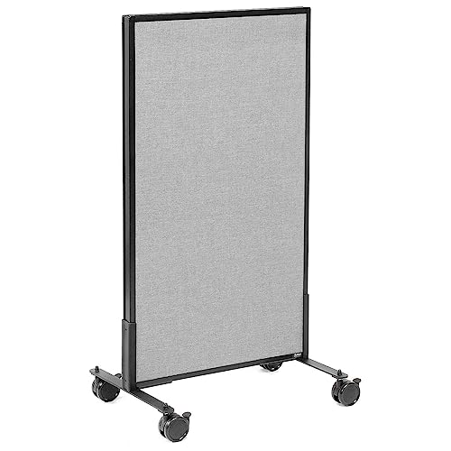 Global Industrial 24-1/4"W x 45" H Mobile Office Partition Panel, Gray