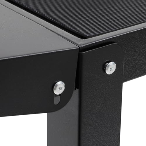 3-Tier Computer Cart on Wheels Computer Tower Stand Heavy Duty Rolling Work Station Utility Rolling Cart for Electronic Devices Tools, Height Adjustable, Holds Up to 300 lbs