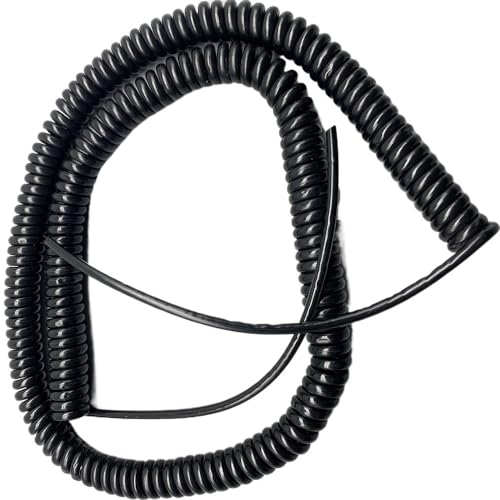 5 Core 17AWG Expandable Power Spiral Cable Coiled Mains Flex Cord