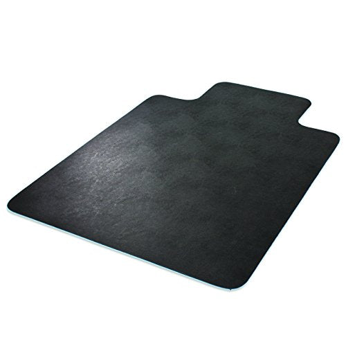 Deflecto EconoMat Chair Mat, Non-Studded for Hard Floors, Straight Edge, 36" x 48", Black (CM21112BLKCOM)