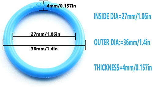 Lind Kitchen 3000pcs Plastic Loose Leaf Rings Flexible Creative Book Binder Ring Scrapbook Photo Album DIY Binding Rings 27mm Blue