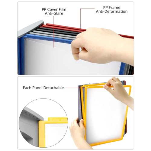 Magnetic Flip-Page Folders, 20 Double-Sided Color Display Pockets